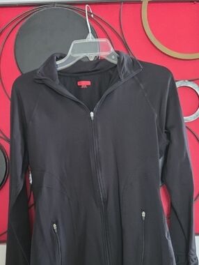 SPANX Black Lightweight Full-Zip Utility Jacket